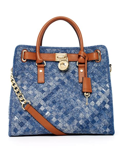 michael kors summer blue small purse|Michael Kors woven handbags.